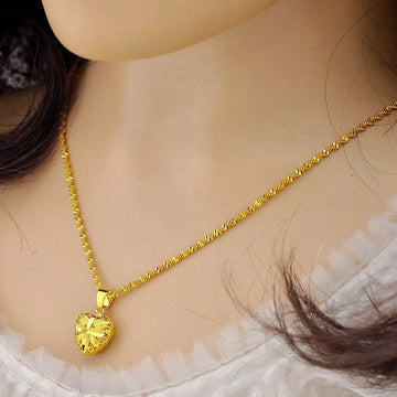 18k Gold Aura Heart Necklace "Now only AED 79 | Free Express Delivery in UAE"