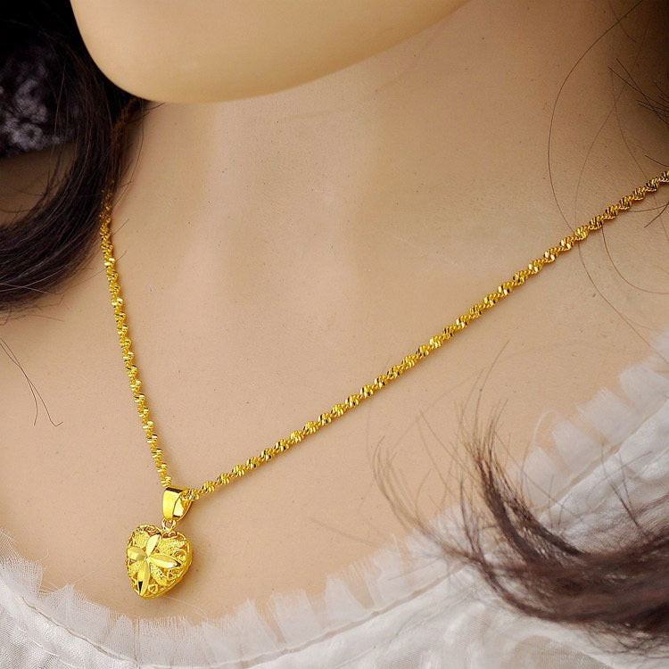 18k Gold Aura Heart Necklace "Now only AED 79 | Free Express Delivery in UAE"